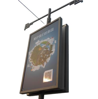 China Outdoor and Indoor Usage Advertising for Electric Pole Flash LED Back Light Pole Dynamic Light Box for sale