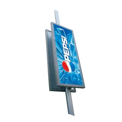 China Outdoor And Indoor Use LED Backlit Road Street Light Pole Advertising Light Box for sale