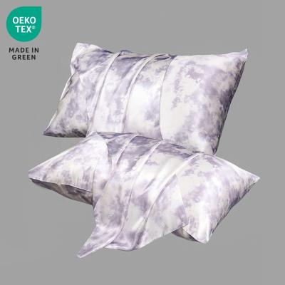 China 100% OEKO Mulberry Silk Tie Pillowcase Anti-Static Dyed Gift 16/19/20/22 mm Set Cover Pillowcase Cases For Pillow for sale