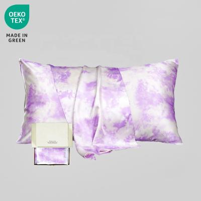 China Anti-Static Fashion Good Selling 100% Custom Mulberry Silk Tie Pillowcase Cover Luxury Pure Dyed Case Pillowcover For Hair for sale