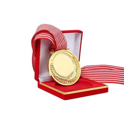 China Wholesale Customized Sports Award Medal With Box Ribbon Logo Gold Silver Copper Medals Metal Blank Medal for sale