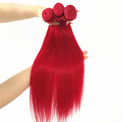 China Wholesale Red Color Silky Straight Wave Hair Bundles 100% Virgin Remy Human Hair Bundles With Red Color Lace Closure And Headband for sale