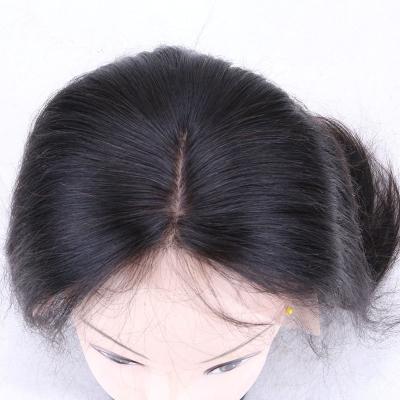 China New Silky Straight Wave Stock 13x4 Swiss Lace Headband With 4x4 Base HD Silk Swiss Lace Closure Wig for sale