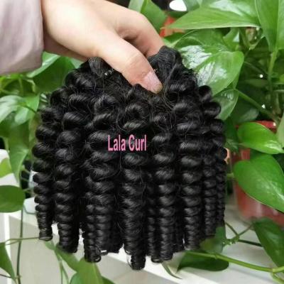 China Customized Wholesale Bundles New Double Wave Human Hair Super Curly Drawn Weave Brazilian Hair for sale