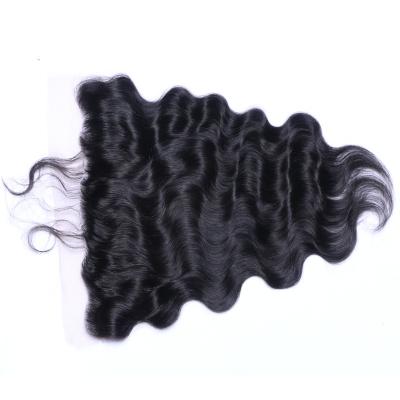 China 13*4 Body Wave Silky Straight Swiss Lace Headband Sheer Lace Closure Pre Plucked With Baby Hair for sale