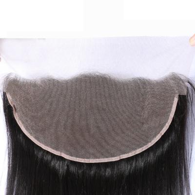 China Best Silky Straight Wave Selling Swiss Lace Frontal Closure Raw Indian Hair 13x6 Headband for sale