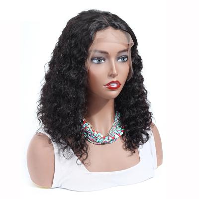 China Bob Lace Frontal Human Hair Wigs Short Front Wigs For Black Women Lace Front Human Hair Wigs Brazilian Deep Wave Transparent Lace Wig for sale