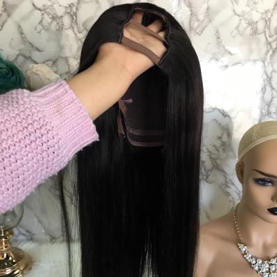 China Brazilian Natural Silky Straight 10A Wave U Part Wigs For Colored Woman Glueless 150% Density Cheap Remy U Part Wig Hair for sale