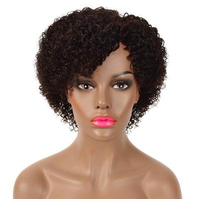 China New Silky Straight Wave Design Short Bob Wig Lace Front Pixie Short Hair 100% Curly Full Lace Wigs Bob Closure Summer Wigs Wholesale for sale