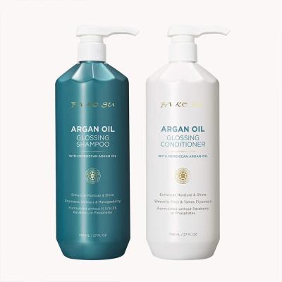 China Nourishing Moroccan Argan Oil Glossing Shampoo and Conditioner, Moisturizing and Shine-enhancing for smoother and healthier looking hair, for all for sale