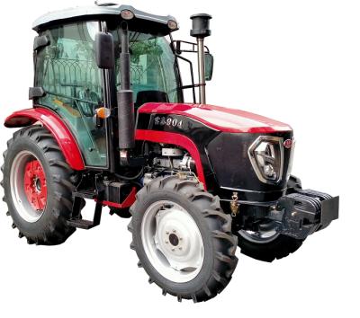 China Farmland 4 cylinder engine traktor 4x4 mini farm 4wd tractors 90HP for sale