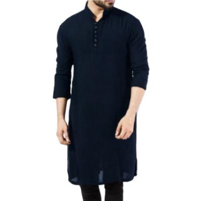 China Modest Muslimah Styling Islamic Clothing for Men's Fashion Arabic Arab Simple Casual Men's Shirt Long Solid Muslim Long Robes for sale