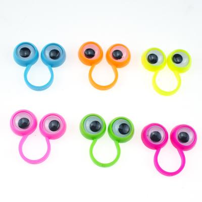 China Earlier Education 2021Eye Finger Puppets Eyeball Ring Party Favor Toys Monster Googly Rings For Kids for sale