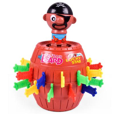 China Early Education 2021 Wholesale Kids Instrument Funny Pirate Barrel Game Toys For Children Lucky Stab Pop Up Toy for sale