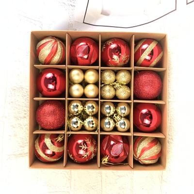 China Wholesale Christmas Tree Pendant Ornaments 3cm/6cm44pcs Christmas Ball Gift Box Set Chirstmas Decor Xmas Supplies for sale