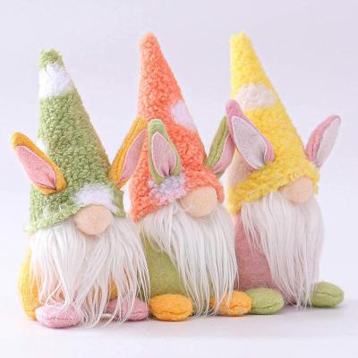 China Cute Gnome Gifts Party Easter Ears Cloth 2022 Faceless Rabbit Doll Ornaments Plush Toys Easter Gnomes for sale