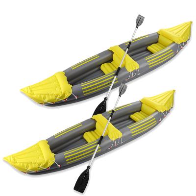 China Lightweight Durable Foldable 12ft 8ft Kayak Drop Stitch Canoe With Paddles for sale