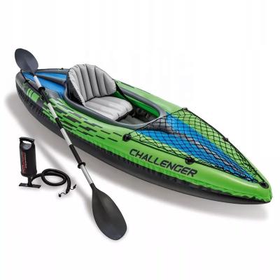 China Durable PVC Inflatable Kayak Drop Stitch Water Rowing Boat With Paddle for sale