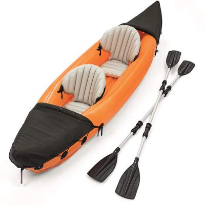 China high quality 0.45mm pvc 8ft pvc paddle foldable 12ft inflatable kayak for sale