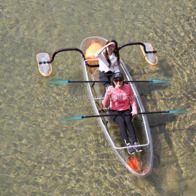 China Warter Sports Clear Plastic Kayak Plastic Row Boat for sale