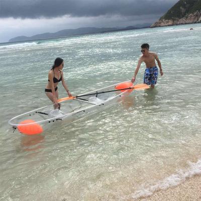 China Durable 2018 New PC Transparent Kayak With Transparent Paddle for sale