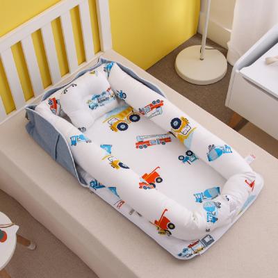 China Eco-friendly Foldable Crib Support Cirb Cotton Materials Baby Couch Baby Sofa Infant Nest Breathable Infant Nest for sale