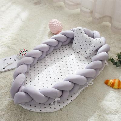 China Eco-friendly Sides Bumper Baby Co-sleep Cuddle Bed Cot Baby Materials Cot Soft Caring Crib Nest for sale