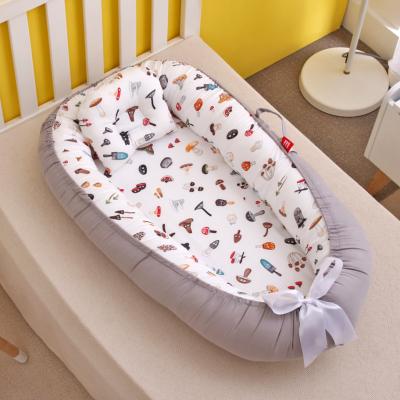 China Newborn Sofa Eco-friendly Organic Newborn Crib Nest 100% Cotton Materials Baby Crib Portable Baby Nest for sale