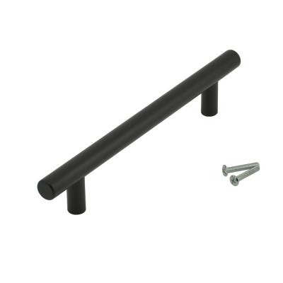 China Modern Furniture Cabinet Door Handle VT-01.060 Powder Coated Stainless Steel Black Handle for sale