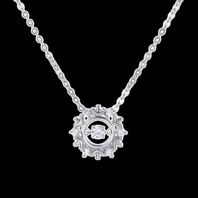 China New Diamond Girl Gift Clavicle Necklace 925 Silver Gemstone Necklace Romantic Smart Snowflake for sale