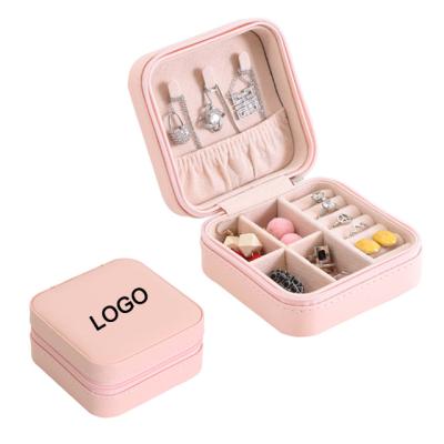 China Customized High Quality PU Leather Ring Box Jewelry Drawer Box Customized Portable Storage for sale