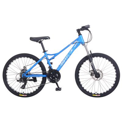 China Steel Susp Crown & Full Suspension Steel Legs Mountain Bike 24/26 Inch High Carbon Steel Frame MTB Bicycle for sale