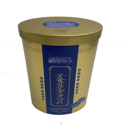 China Round Tea Tin Box Excellent Quality Food Packaging Metal Tin Box Round Christmas Tin Box for sale