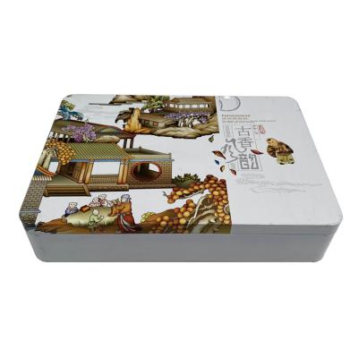 China Food Packing Premium Quality Customized Color Food Packing Box Cookie Tin Box Rectangular for sale