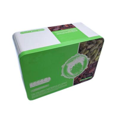 China Original Design Food Packaging Tea Packaging Tin Box Cookie Tin Box Rectangular Tin Box Suppliers for sale