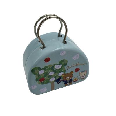 China Food Packaging Hot-Product 47*35*30Mm Candy Handbag Shaped Tin Box Cookie Tin Box for sale