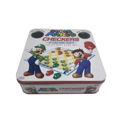 China Fashionable Promotional Rectangular Tin Box Metal Tin Packaging Game Card Big Box for sale