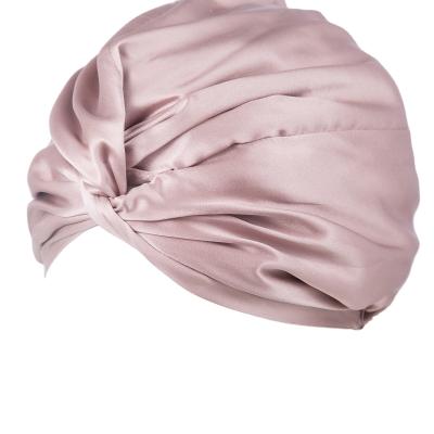 China High Quality 19mm Mulberry Double Layer Pure Silk Sleep Turban With Logo Twisted Turban for sale