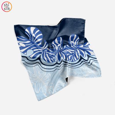 China Custom Square Print Mulberry Silk Scarf With Logo Tag - Spring Summer 2020 for sale