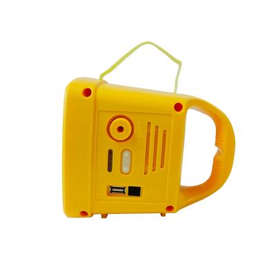 China Patent PORTABLE durable replaceable battery portable solar light with a FM radio function for sale