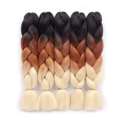 China CustomizableAfrican Gradient Hip Jumbo Braiding Hair Synthetic Dreadlocks Style Pop Hair Long Chromatic Braided Hair Wigs for sale