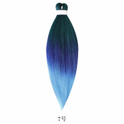 China High Quality Factory Low Temperature Prestretched Synthetic Yaki Braid Ombre Long Fiber Ombre Bulk Braiding Hair for sale