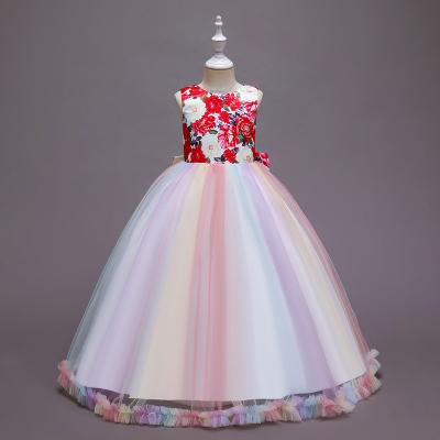 China Anti-wrinkle 319 children dress photo fashion girls long dresses design little princess Flower Girl Wedding dress for sale