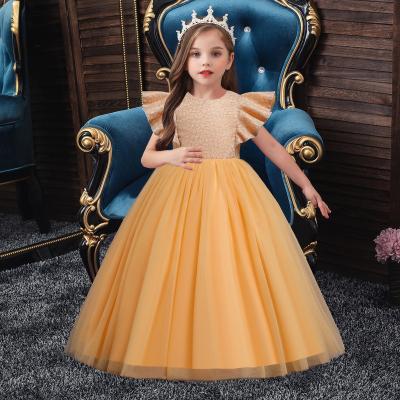 China Latest 338 Little Kids Regular Wear Party Wear Dress Princess Flower Girl Luxury Kids Girls Evening Dresses for sale