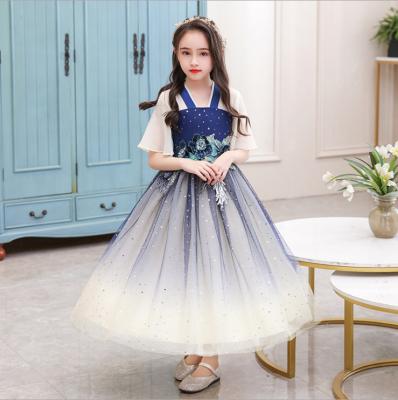 China B17 Latest Design Anti-wrinkle Girl Summer High-grade Long Dress Design Elegant Casual Dress For Bridesmaid for sale