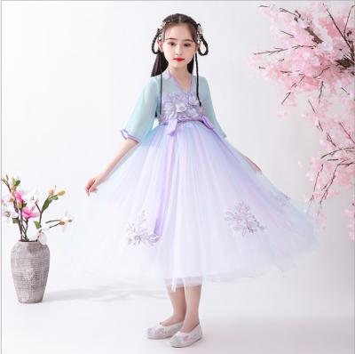 China Breathable Children's Special Chinese Traditional Dresses Fashion Little Girls' Clothing Popular Elegant Dress Dress B13 Old for sale