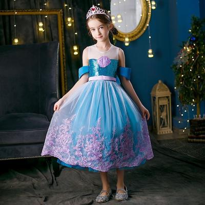 China Princess Cosplay Mermaid Ariel Tea Girl Carnival Halloween Birthday Dress Christmas Costume Q07 for sale