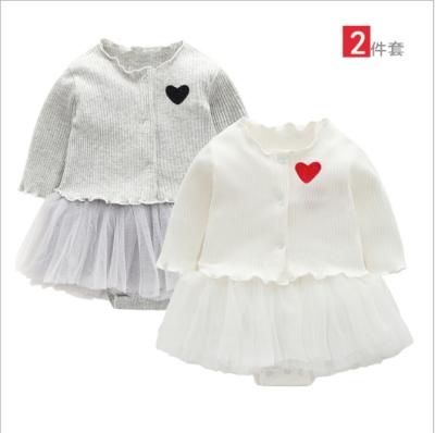 China 7071 Summer Breathable Baby Clothes Lovely Kids Romper 2 Pieces Baby Casual Daily Wear Dress With High Quality for sale