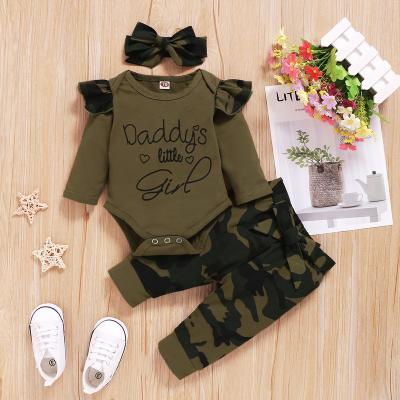 China 6494 Children's Clothing Set Boys Kids Letter Camouflage Print Letter Camouflage Formal Korean Children's Clothing Summer Kids Used for sale