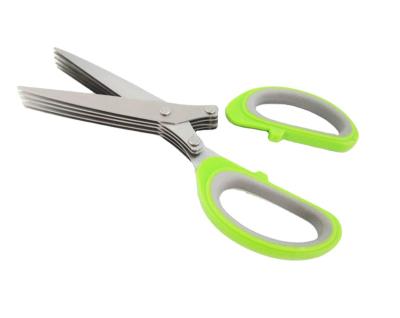 China Herb Scissors LFGB 5 Layers Stainless Steel Herb Scissors for sale